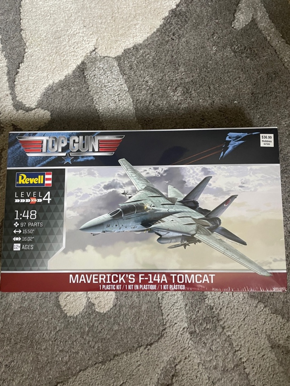 Revell Maverick's F-14A Tomcat Model Kit - Gray